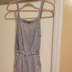 Old Navy Pant Romper Size Small Petite Blue White Stripe